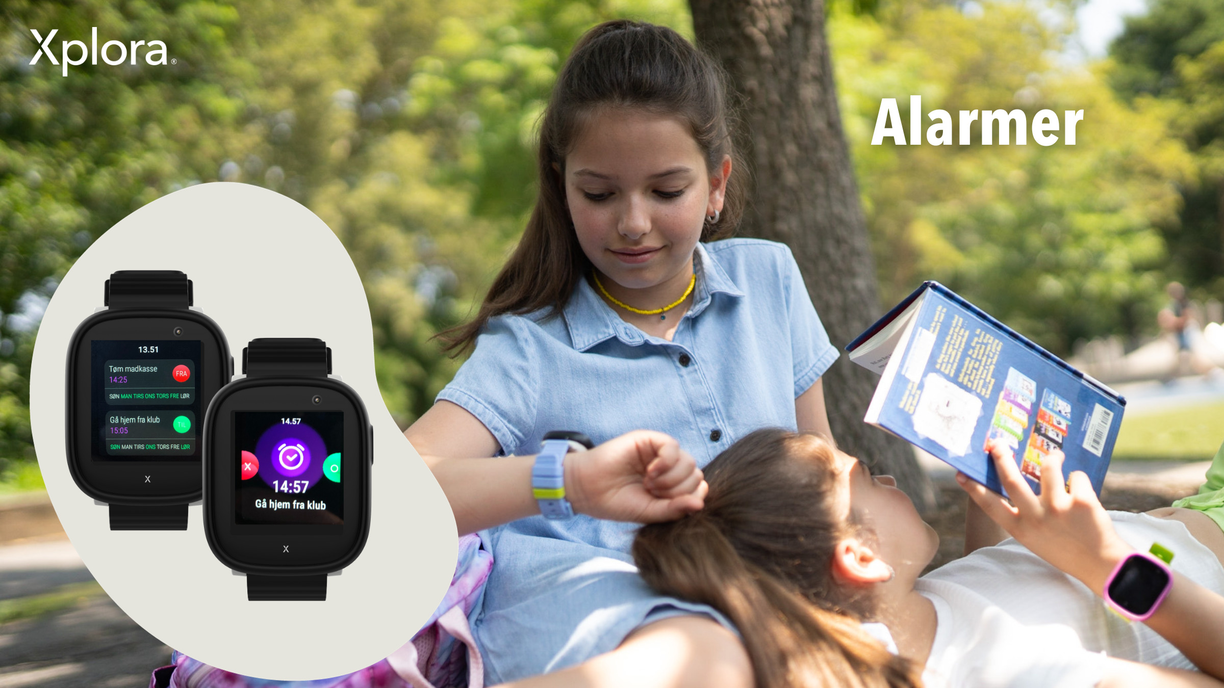 Alarmer på Xplora smartwatch ure